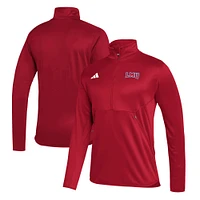 Men's adidas  Crimson Loyola Marymount Lions Stadium Knit Quarter-Zip Pullover Jacket