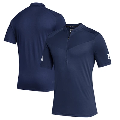 Men's adidas  Navy Rhode Island Rams Sideline Quarter-Zip Polo