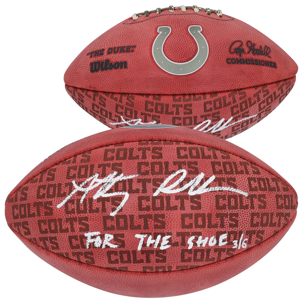 Limited Edition of 6: Anthony Richardson Indianapolis Colts Autographed Wilson Duke Football with Inscription
