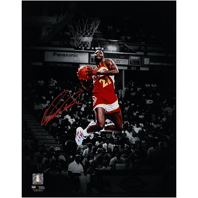 Dominique Wilkins Atlanta Hawks Autographed 11" x 14" Reverse Dunk Spotlight Photograph