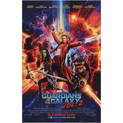 Zoe Saldana Guardians of the Galaxy Volume Autographed 11" x 17" Movie Poster