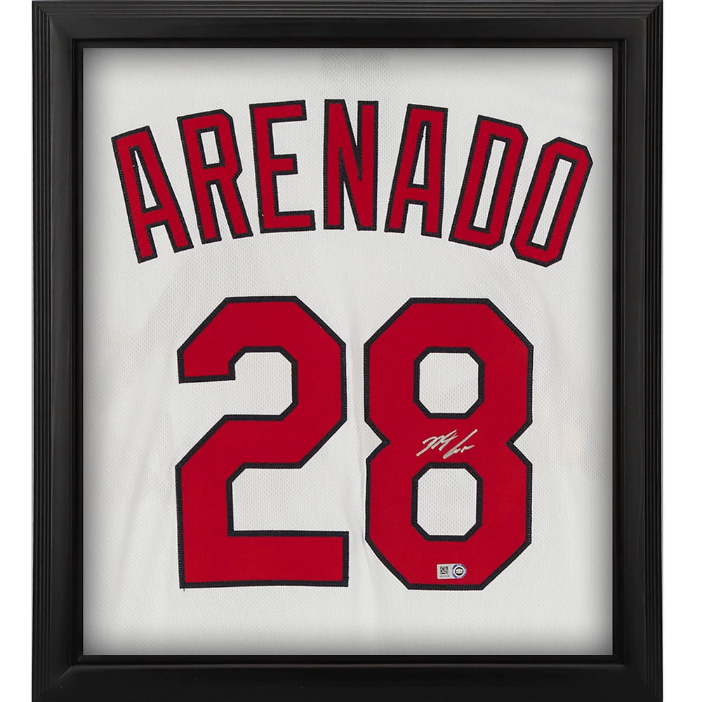 Nolan Arenado St. Louis Cardinals Autographed Framed White Nike Authentic Jersey Shadowbox