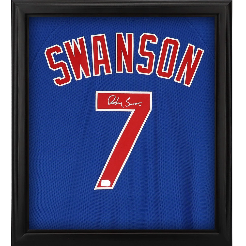 Dansby Swanson Chicago Cubs Autographed Framed Nike Authentic Jersey Shadowbox