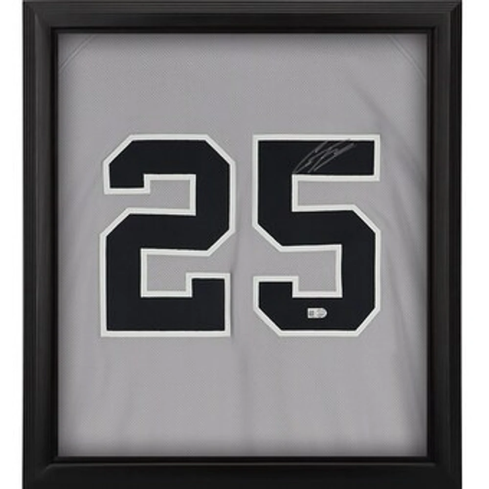 Gleyber Torres New York Yankees Autographed Framed Majestic Authentic Jersey Shadowbox