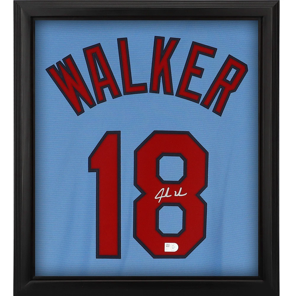 Jordan Walker St. Louis Cardinals Autographed Framed Cooperstown Replica Jersey Shadowbox