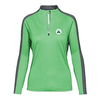 Women's Levelwear Kelly Green Boston Celtics Remi Insignia Core Quarter-Zip Pullover Top