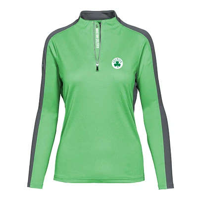 Women's Levelwear Kelly Green Boston Celtics Remi Insignia Core Quarter-Zip Pullover Top