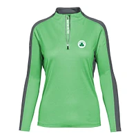 Women's Levelwear Kelly Green Boston Celtics Remi Insignia Core Quarter-Zip Pullover Top