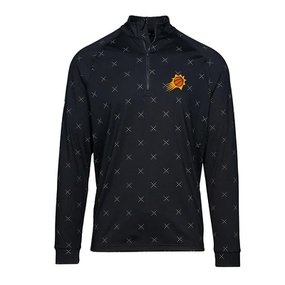 Men's Levelwear Black Phoenix Suns Finley Insignia Core Quarter-Zip Pullover Top