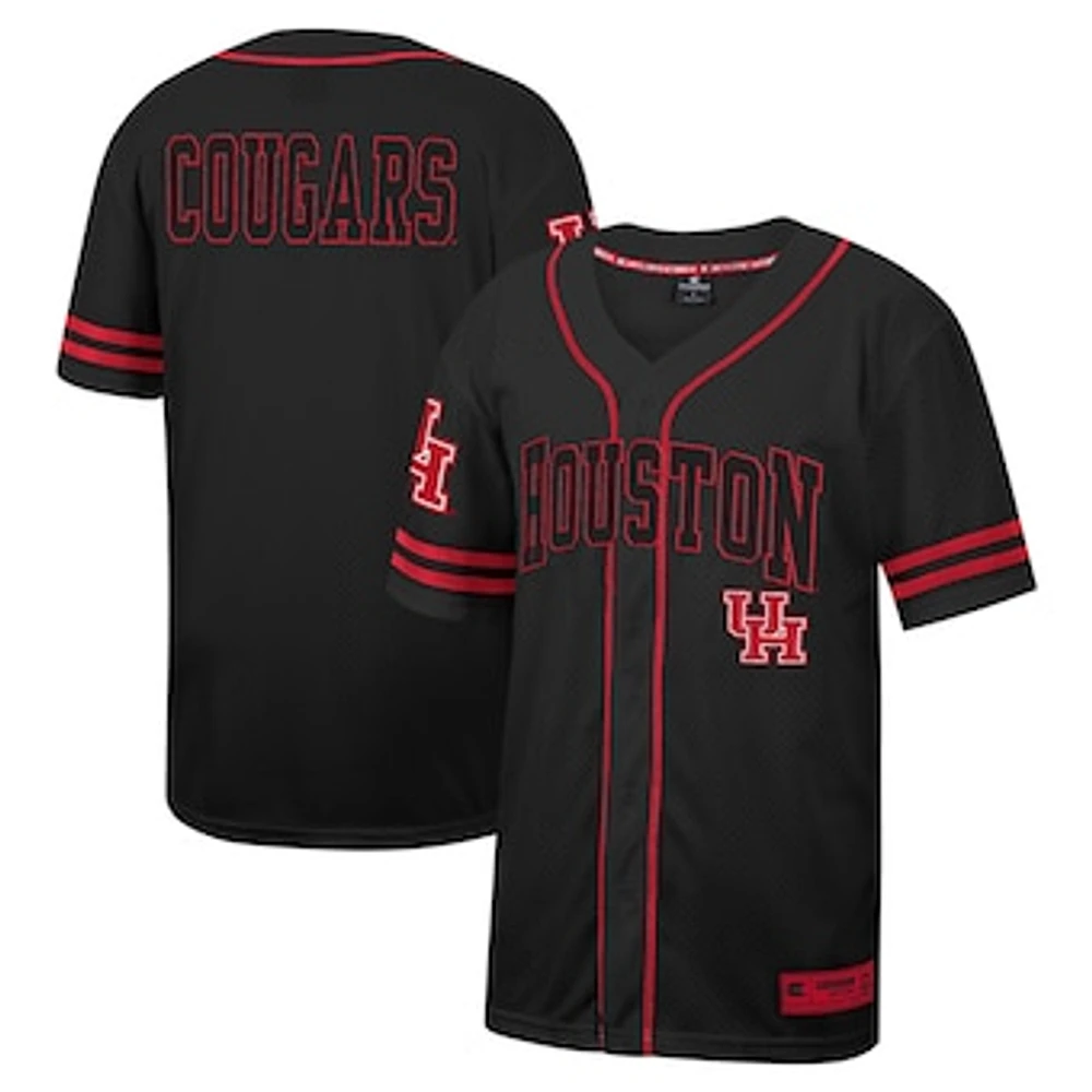 Men's Colosseum Houston Cougars Free Spirited Mesh Button-Up Baseball Jersey