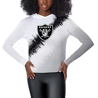 Women's Certo  White Las Vegas Raiders Rundown Lightweight Pullover Hoodie