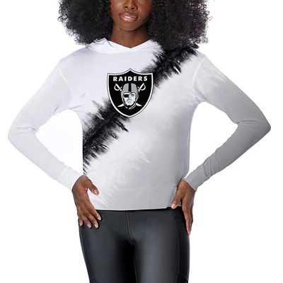 Women's Certo  White Las Vegas Raiders Rundown Lightweight Pullover Hoodie