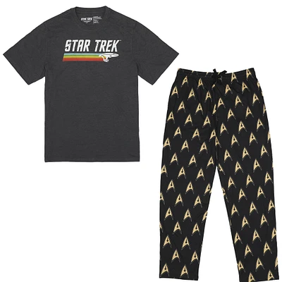 Men's  Gray Star Trek T-Shirt & Pants Sleepwear Set