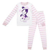 Girls Youth  White Animaniacs Long Sleeve T-Shirt & Pants Sleepwear Set