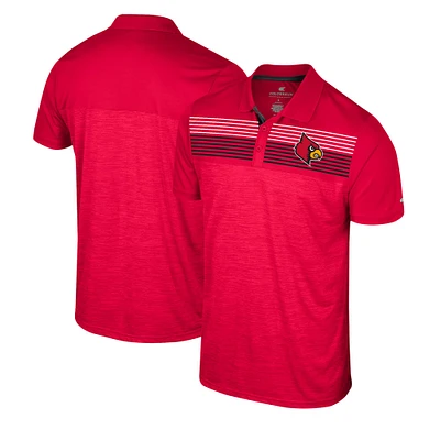 Men's Colosseum Red Louisville Cardinals Langmore Polo