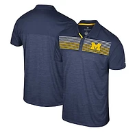 Men's Colosseum Navy Michigan Wolverines Langmore Polo