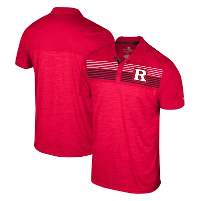 Men's Colosseum Scarlet Rutgers Knights Langmore Polo