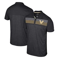 Men's Colosseum Black Vanderbilt Commodores Langmore Polo