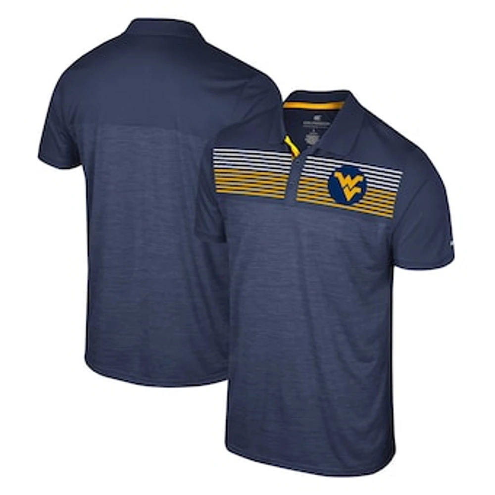 Men's Colosseum Navy West Virginia Mountaineers Langmore Polo