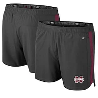 Men's Colosseum Charcoal Mississippi State Bulldogs Langmore Shorts