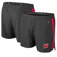 Men's Colosseum Charcoal Wisconsin Badgers Langmore Shorts