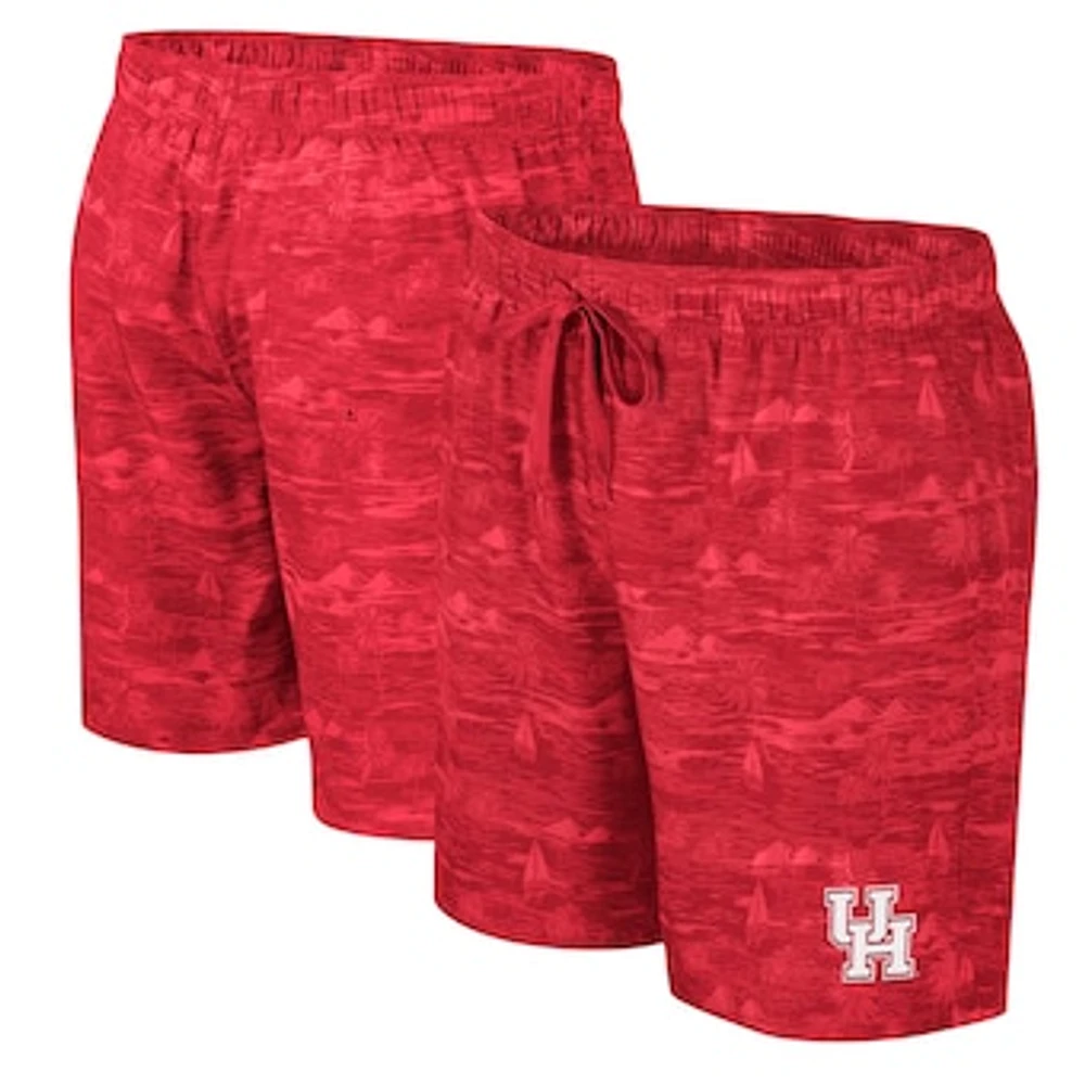 Men's Colosseum Red Houston Cougars Ozark Swim Shorts