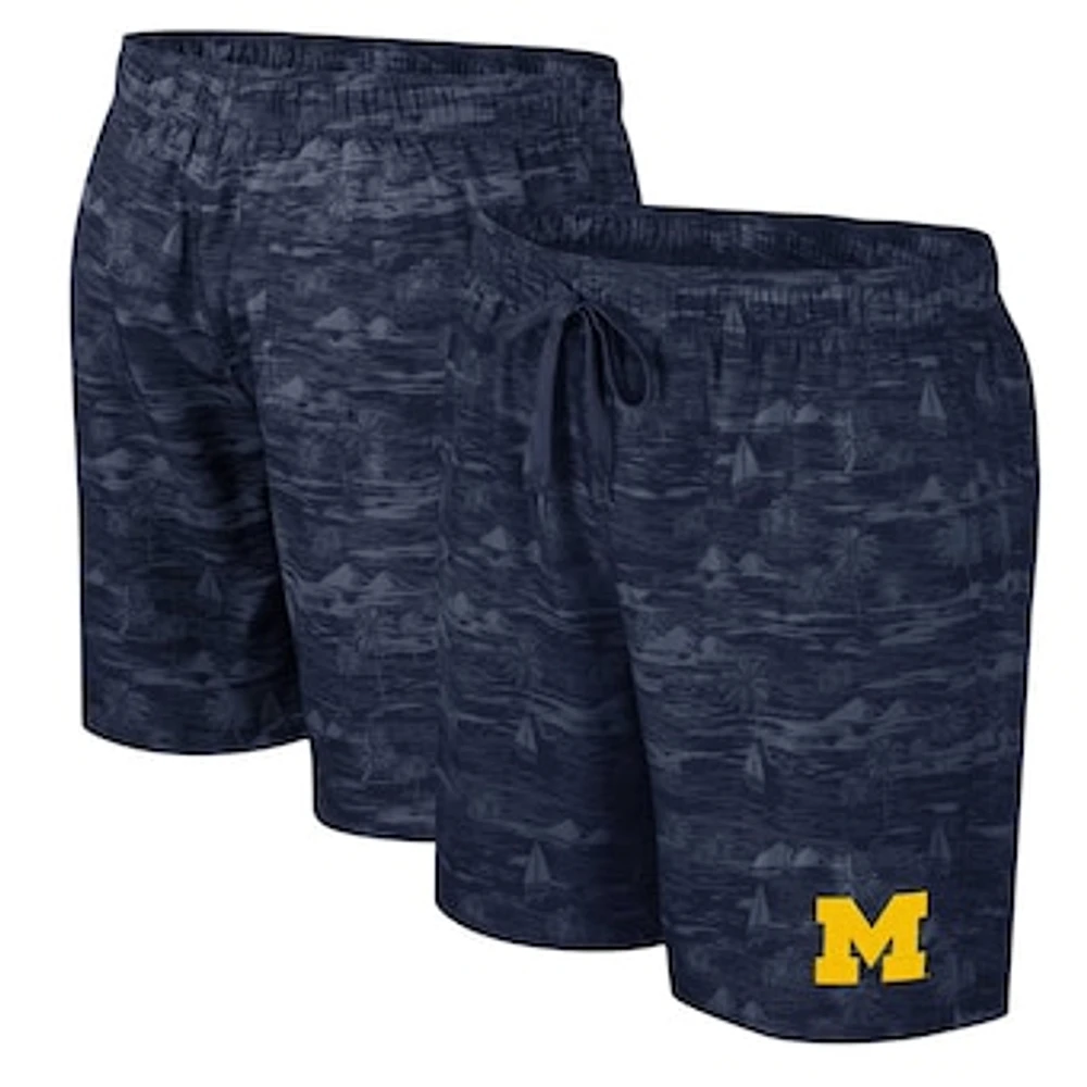 Men's Colosseum Navy Michigan Wolverines Ozark Swim Shorts