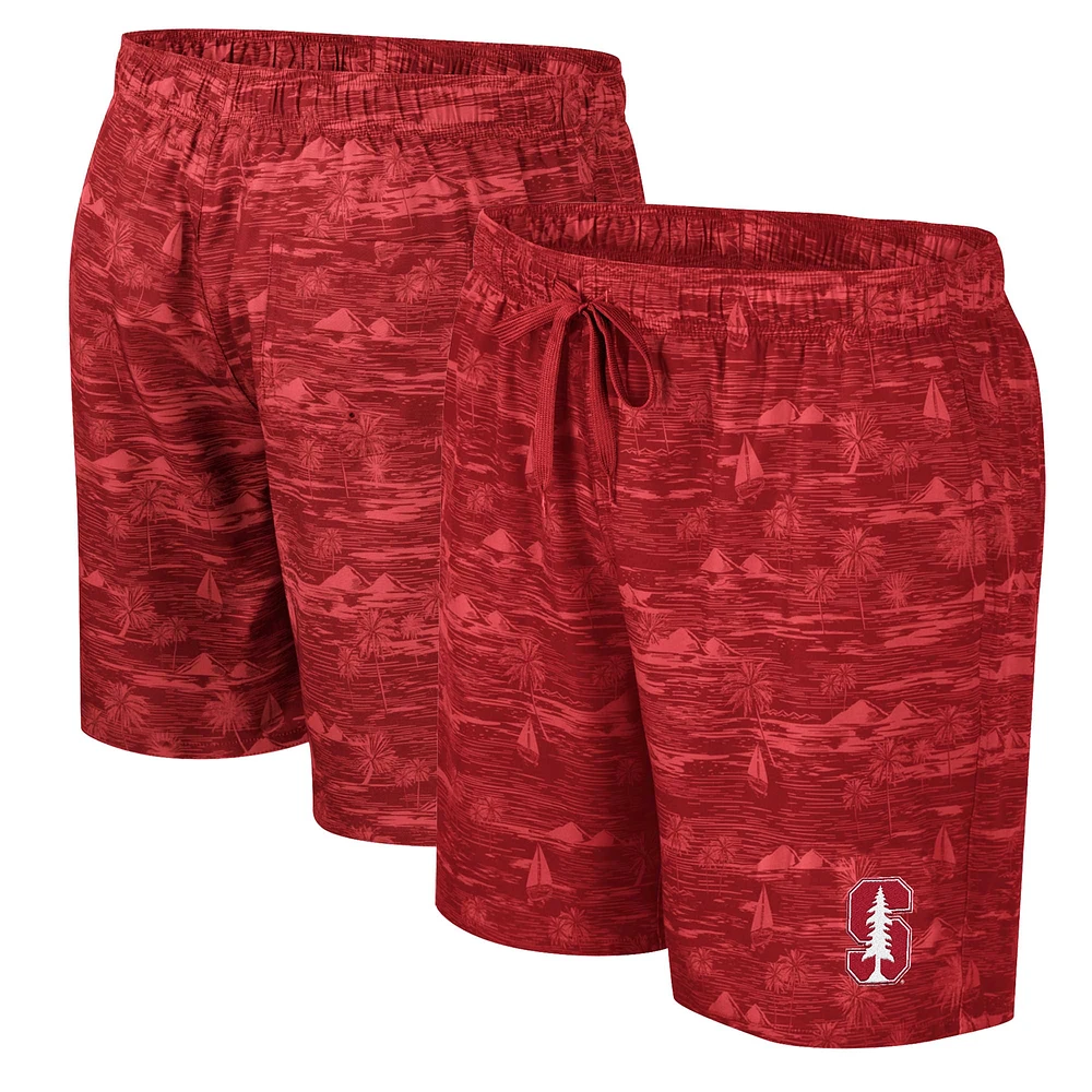 Men's Colosseum Cardinal Stanford Ozark Swim Shorts