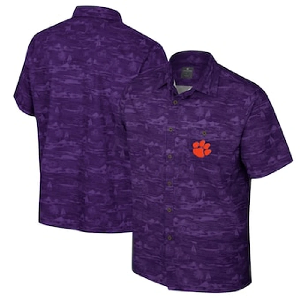 Men's Colosseum Orange Clemson Tigers Ozark Button-Up Shirt