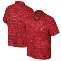 Men's Colosseum Cardinal Stanford Ozark Button-Up Shirt