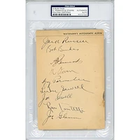Herb Pennock, Goose Goslin, Luke Sewell & Joe Sewell Autographed Album Page with 11 Other Signatures - PSA/DNA