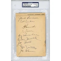 Herb Pennock, Goose Goslin, Luke Sewell & Joe Sewell Autographed Album Page with 11 Other Signatures - PSA/DNA