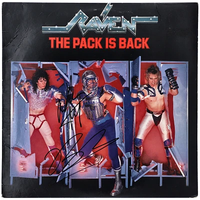 John Gallagher & Mark Gallagher Raven Autographed The Pack Is Back Album - BAS