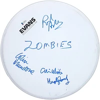 The Zombies Autographed Drumhead with 4 Signatures and "Zombies" Inscription Signed in Blue Ink - BAS