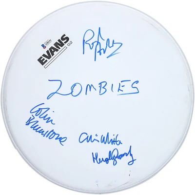 The Zombies Autographed Drumhead with 4 Signatures and "Zombies" Inscription Signed in Blue Ink - BAS