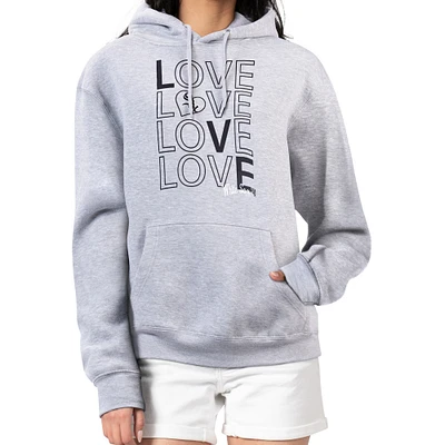Women's G-III 4Her by Carl Banks  Heather Gray Chicago White Sox Love Graphic Fleece Hoodie