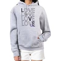 Women's G-III 4Her by Carl Banks  Heather Gray Colorado Rockies Love Graphic Fleece Hoodie