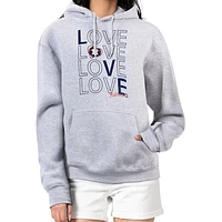 Women's G-III 4Her by Carl Banks  Heather Gray Houston Astros Love Graphic Fleece Hoodie