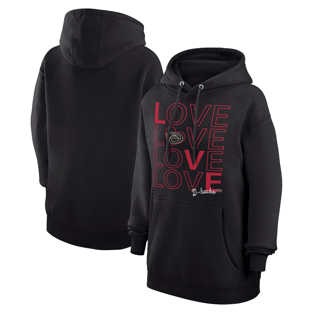 Women's G-III 4Her by Carl Banks Black Arizona Diamondbacks Love Graphic Fleece Hoodie