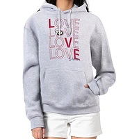 Women's G-III 4Her by Carl Banks  Heather Gray Arizona Diamondbacks Love Graphic Fleece Hoodie