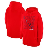 Women's G-III 4Her by Carl Banks  Red Los Angeles Angels Love Graphic Fleece Hoodie