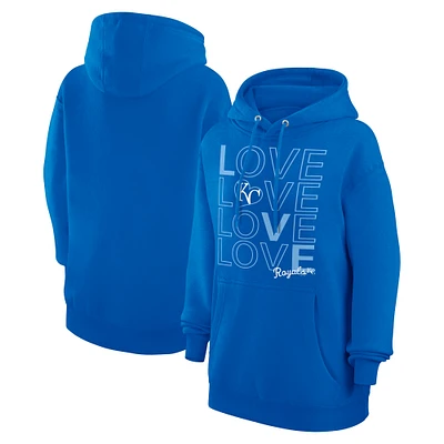Women's G-III 4Her by Carl Banks  Royal Kansas City Royals Love Graphic Fleece Hoodie
