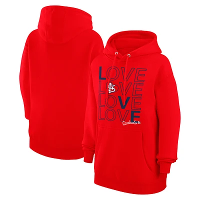 Women's G-III 4Her by Carl Banks  Red St. Louis Cardinals Love Graphic Fleece Hoodie