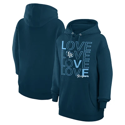 Women's G-III 4Her by Carl Banks  Navy Tampa Bay Rays Love Graphic Fleece Hoodie