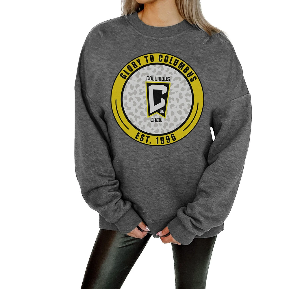 Women's Gameday Couture Charcoal Columbus Crew Fleece Pullover Sweatshirt