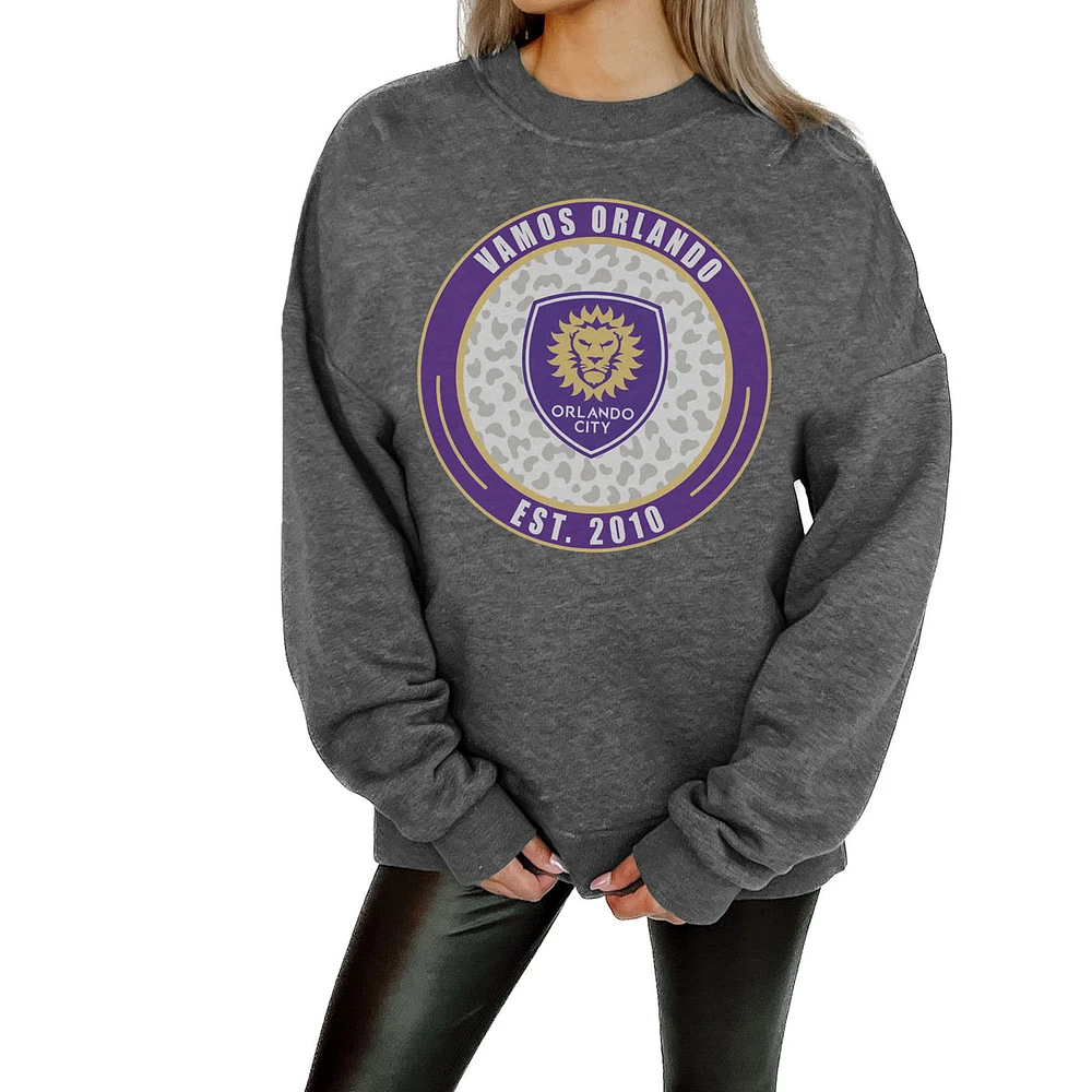 Women's Gameday Couture Charcoal Orlando City SC Fleece Pullover Sweatshirt