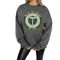 Women's Gameday Couture Charcoal Portland Timbers Fleece Pullover Sweatshirt