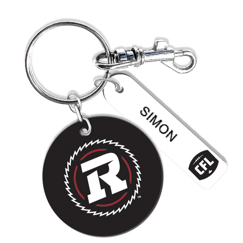 Ottawa Redblacks Personalized Leather Round Keychain