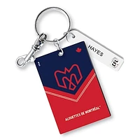 Montreal Alouettes Personalized Leather Rectangle Keychain