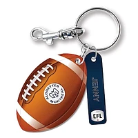 Montreal Alouettes Personalized Leather Football Keychain